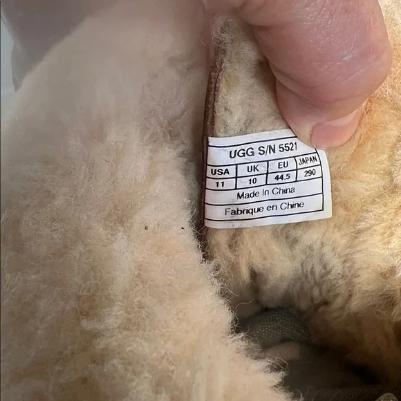 UGG Brown Boots with Cream Shearling - Picture 4 of 6